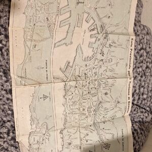 Vintage Map of Genova,Italy.